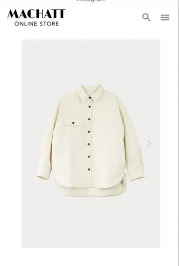 machat 마차트 퍼 셔츠 (아이보리)
