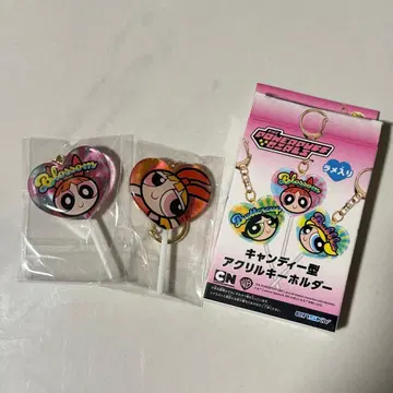 파워퍼프걸스 블라썸 캔디형 아크릴 키링 2개 세트