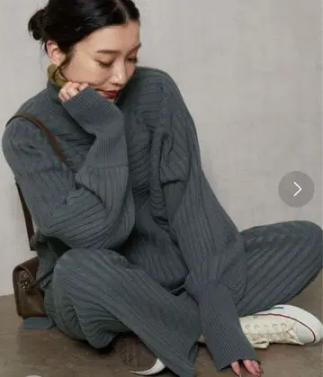 FREAK'S STORE 터틀넥 리브 니트 셋업