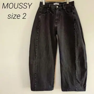 MOUSSY 리메이크 와이드 스트레이트 사이즈 2 L 상당