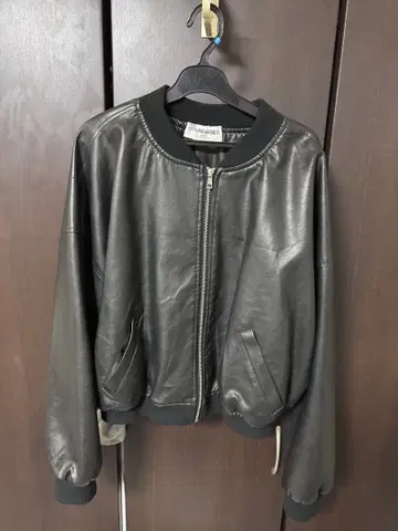 NO BOUNDARIES 블랙 가죽 자켓 XXL