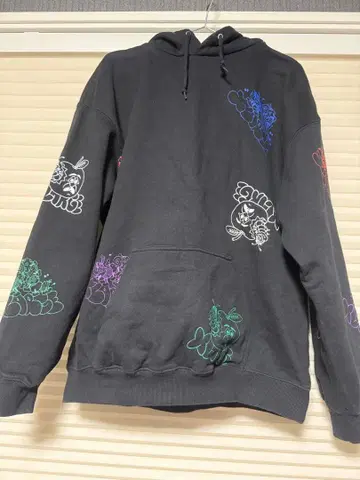 XLARGE 블랙 후드 부착 후드티 L 사이즈