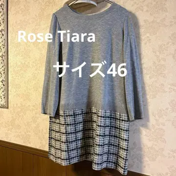 새상품급 빅 사이즈 46 로즈 티아라 튜닉 원피스