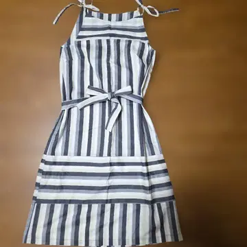 marimekko 스트라이프 슬리브리스 원피스