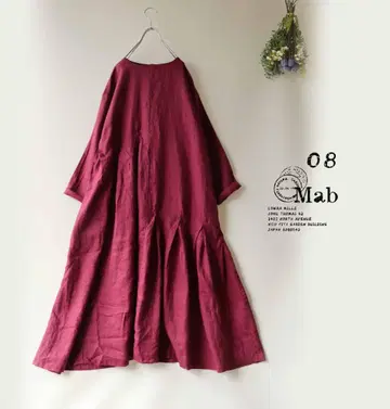 새상품 할인 08Mab 그린*지그재그 턱 롱 원피스 린넨 1053