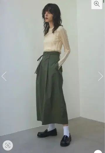 BLACK BY MOUSSY 2턱 코쿤 스커트 카키 2