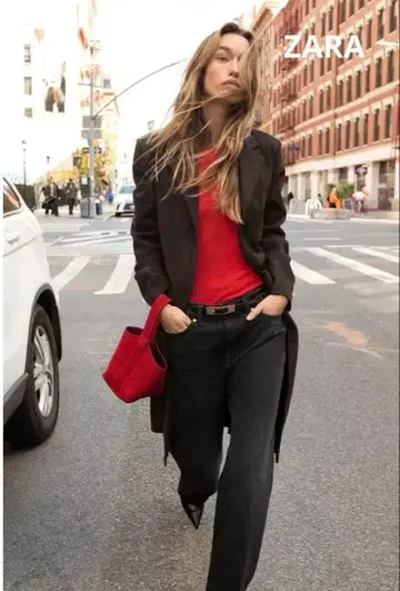 ZARA 페이크 스웨이드 플록 코트 초콜릿 브라운 롱 코트