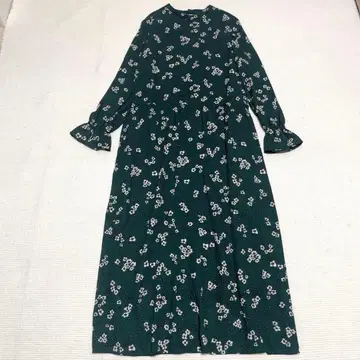 리브 드와 플라워 프린트 원피스 꽃무늬 캔디 슬리브 워셔블 일본제