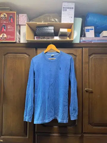 LITMUS 네이비 나염 롱 T