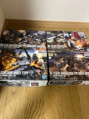 HG 국지형 건담, RX78 건담, 건탱크 초기형, 건캐논 최초기형