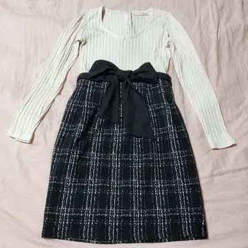 ROYAL PARTY 리본 트위드 원피스