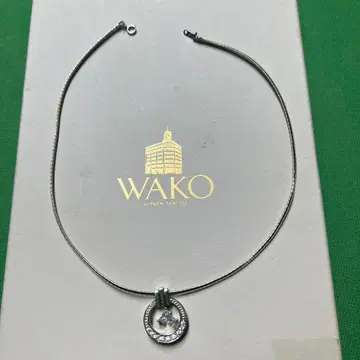 WAKO 다이아몬드풍 실버 목걸이