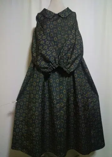 기모노 리메이크 / 돌먼 소매 / 카라 달린 원피스 사이즈 LL~3L