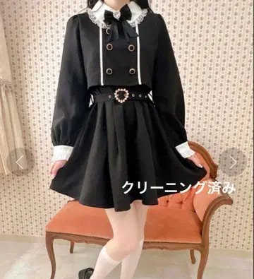 로지타 ROJITA 투피스풍 더블 버튼 원피스 블랙