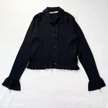 [ 새상품급 ] 펠렉 리브 니트 셔츠 가디건 24SS 크롭 숏