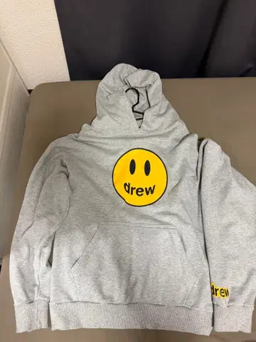 drew 스마일리 페이스 후드티 그레이