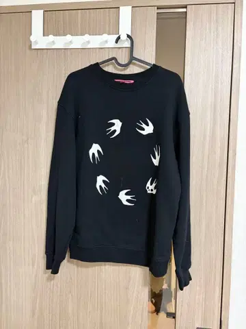 알렉산더 MCQ 블랙 새 실루엣 맨투맨 S