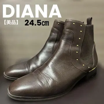 DIANA 천연 가죽 사이드 고어 부츠 24.5cm