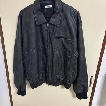 Perushu 다크 브라운 페이크 가죽 자켓