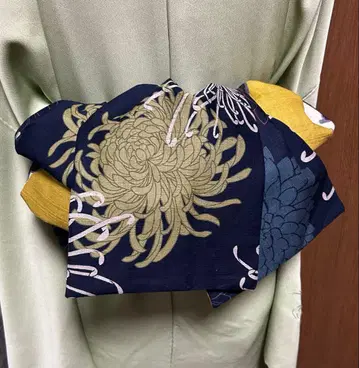 성인용 헤코 오비, 국화 삼매 패턴 리버서블 롱