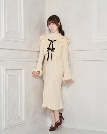 로제 뮤즈 Cable knit o/p set