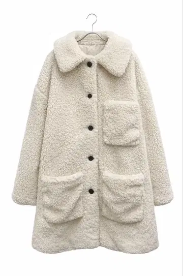 ZARA 자라 보아 코트 아이보리 복슬복슬 자켓