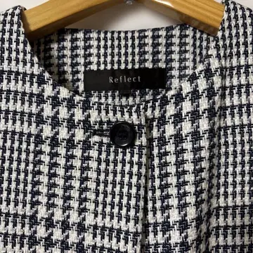 Reflect 체크 무늬 베스트 기장 약 73cm