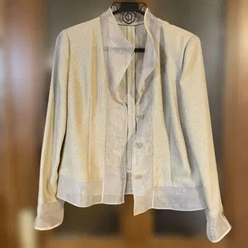 베이지 노카라 자켓 사이즈 9