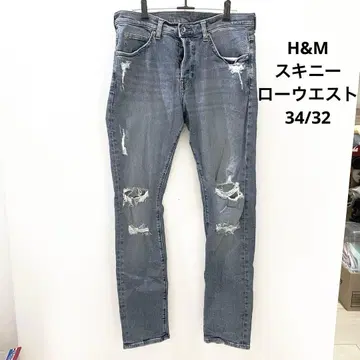 [구제 의류] [H&M 여성용 스키니 데님 데미지 34/32]