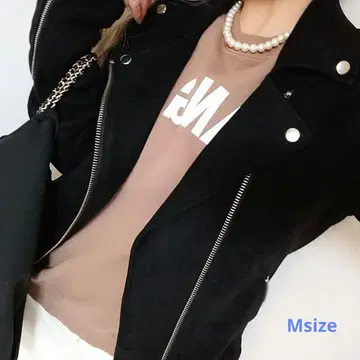 스웨이드 터치 아우터 블랙