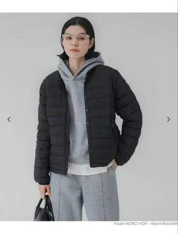 coca 탈부착 이너 다운 블랙 M