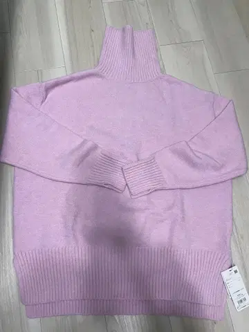 nano universe 터틀넥 스웨터 F 핑크(표기는 퍼플)