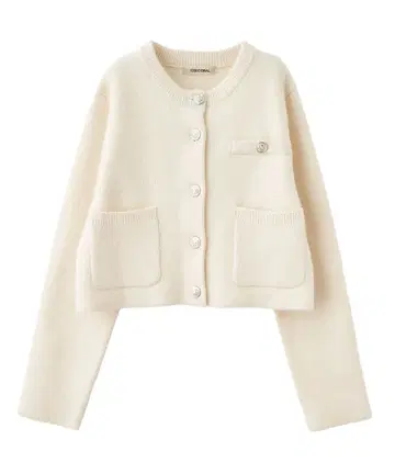 새상품 미사용 코코딜 니트 자켓 니트 가디건 화이트