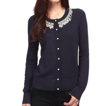 케이트 스페이드 네이비 비쥬 가디건 XXS