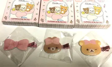 리락쿠마 헤어 클립 컬렉션 3종 세트 차이로이코구마