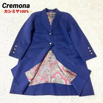 새상품급 크레모나 캐시미어 100% 고급 롱 코트 실크 안감 올 패턴 M