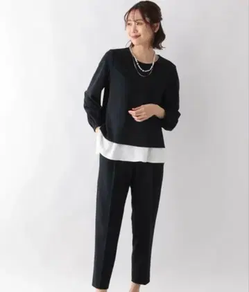 스고라쿠 컷 블라우스*팬츠 3세트 GLOBAL WORK