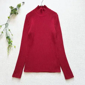 [컨디션 최상] 데프레 울 베이직 리브 하이넥 풀오버 2024AW