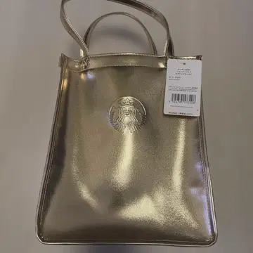 스타벅스 홀리데이 2024 쇼핑백 메탈릭 골드