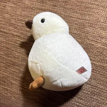 뇌조 라이초 봉제 인형 겨울털