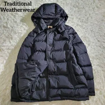 새상품급 트래디셔널 웨더웨어 다운 자켓 후드 2way S 블랙