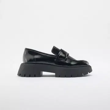 ZARA 트랙 밑창 로퍼 블랙 38