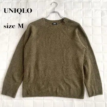 UNIQLO 올리브 그린 M 크루넥 스웨터