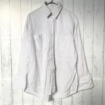 COCUCA 토마스 메이슨 스트라이프 셔츠 오버 사이즈 긴팔 코튼