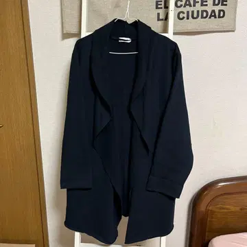 LEPSIM 네이비 안감 기모 가디건