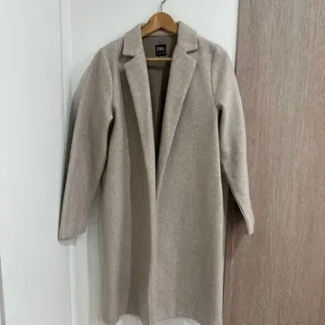 ZARA 베이지 롱 코트 M