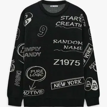 zara 스웨터 니트 블랙 여성용