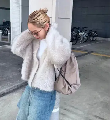 차오패닉 티피 CAT 샤기 니트 자켓 가디건