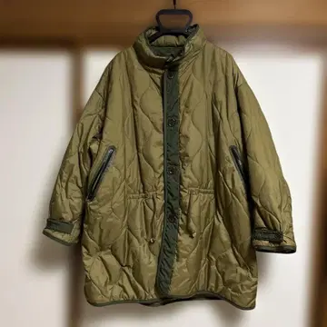 45R 퀼팅 모즈 코트 밀리터리 나일론 자켓