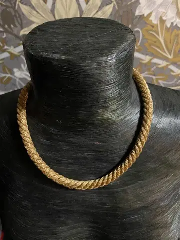 ABISTE 알파 주얼리사 제조 빈티지 골드 트위스트 목걸이